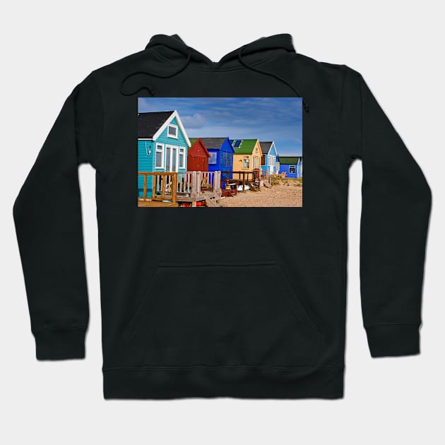 Hengistbury Head Beach Huts Bournemouth Dorset Hoodie by AndyEvansPhotos